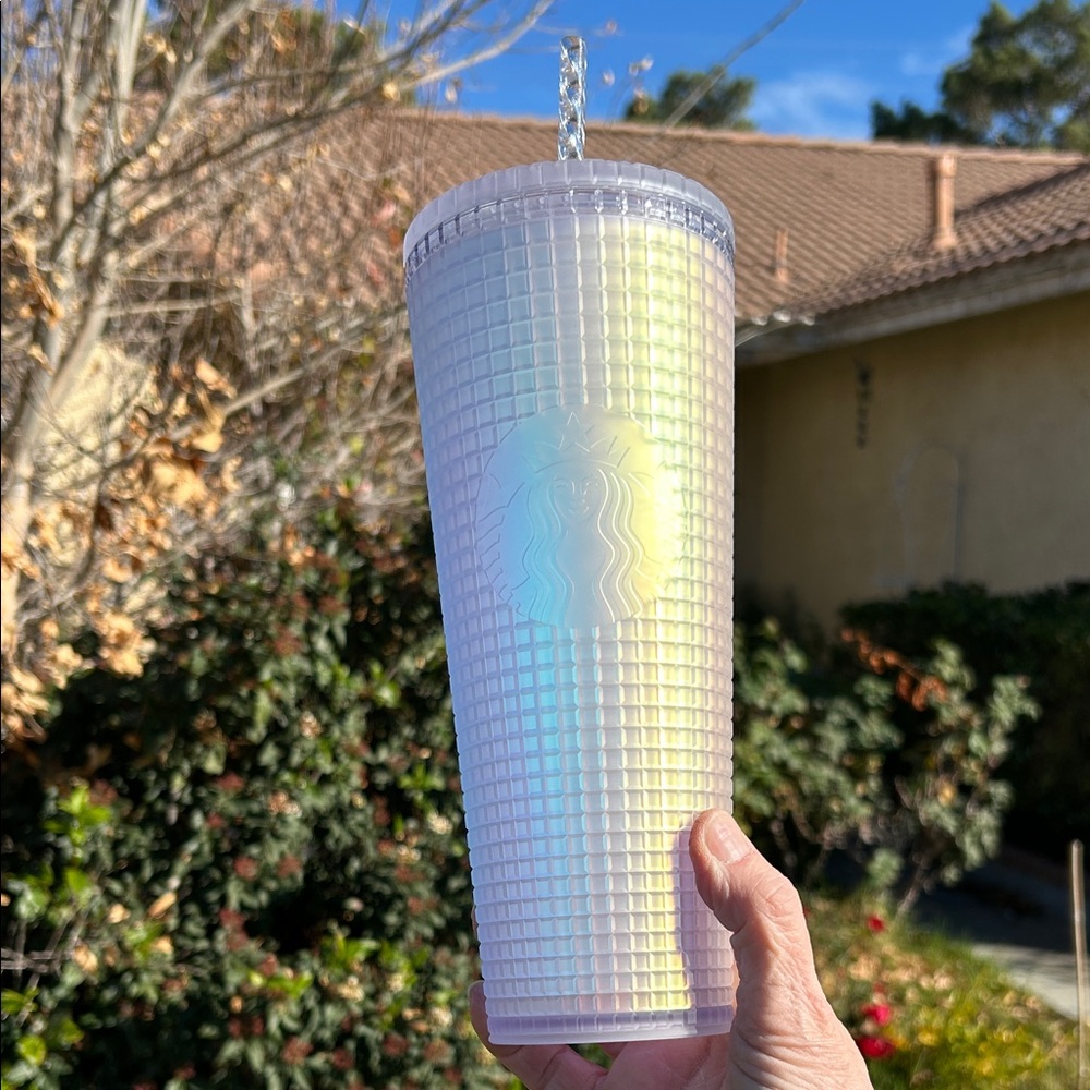 Starbucks 24 Oz Spring 2022 Iridescent Unicorn Grid Venti Tumbler NWT